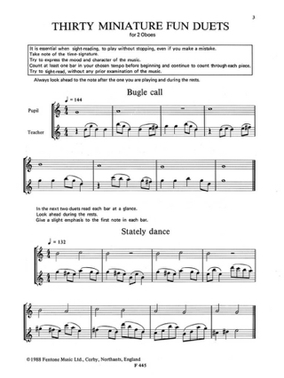 Thirty miniatures fun duets for oboe - Paul Harris - Partition